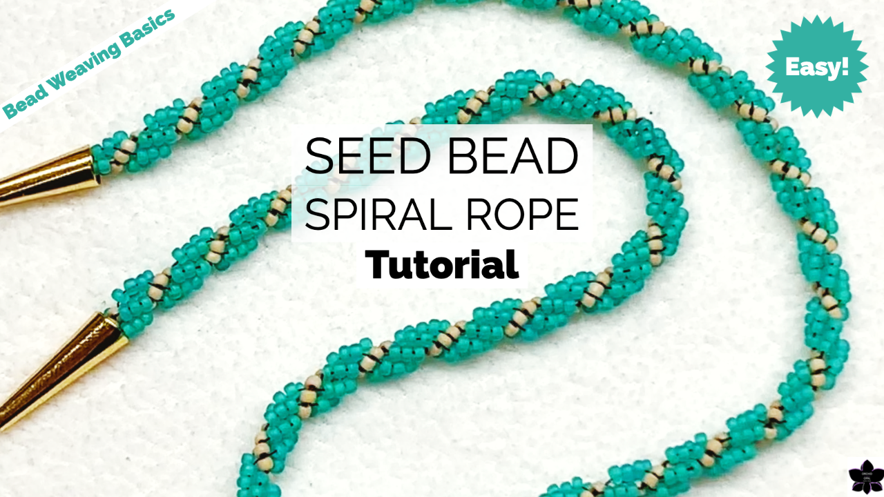 How To Seed Bead Spiral Rope Jewelry Tutorial Easy 1896