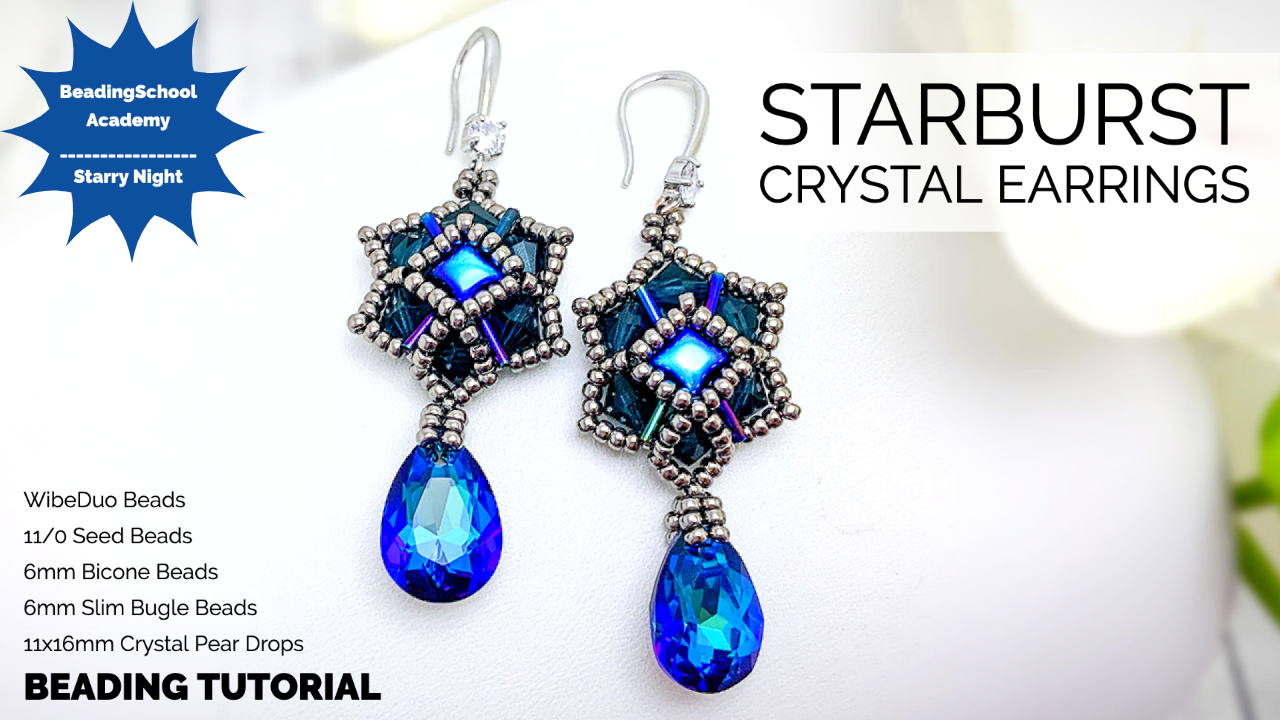 beaded drop earrings tutorial